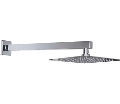 Square Shower head with arm (AS108SU + AL116CP)