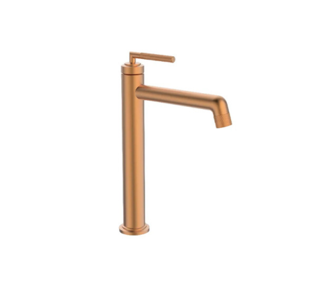 Muse | High Spout basin mixer - PVD Brushed Rose Gold Finish | 1LU150101AB-0000A