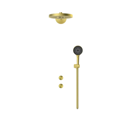 Clio - Two Function Concealed Non-Thermostatic Shower System | Brushed Gold Finish | 020160BG