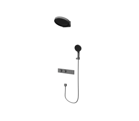 Aura - Two Function Concealed Thermostatic Shower System | Gun Metal Finish | 020200GA